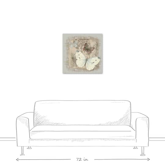 Neutral Butterflies 24" x 24" Canvas Wall Art